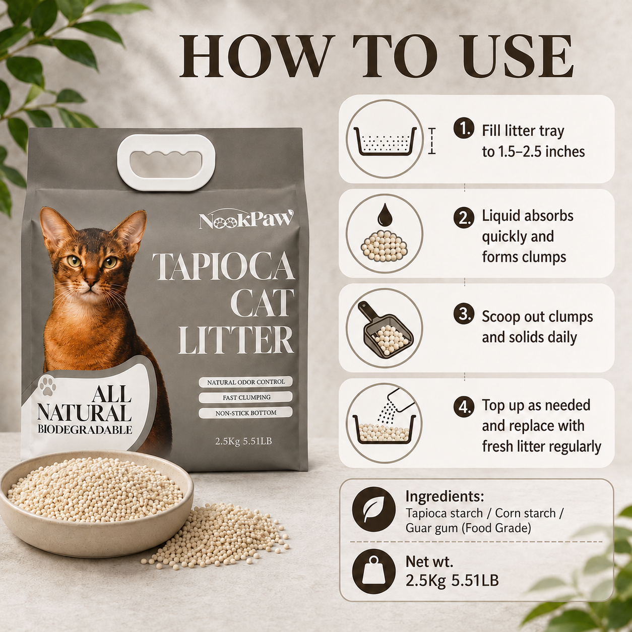 Tapioca Cat Litter